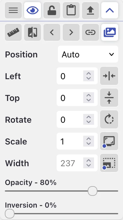 Pixel Perfect Pro extension interface showing image controls